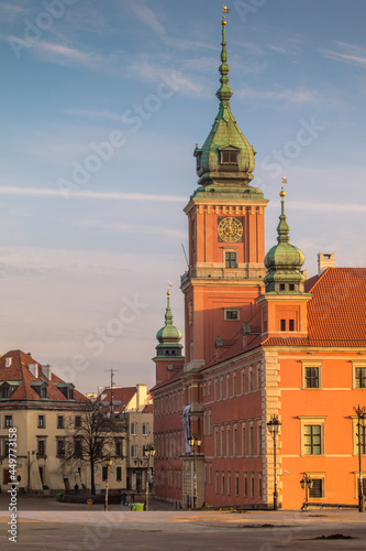 Poland, Masovia, Warsaw, Royal castle in old town square photo