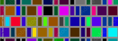 Abstract background with multicolored polygons tiled image.