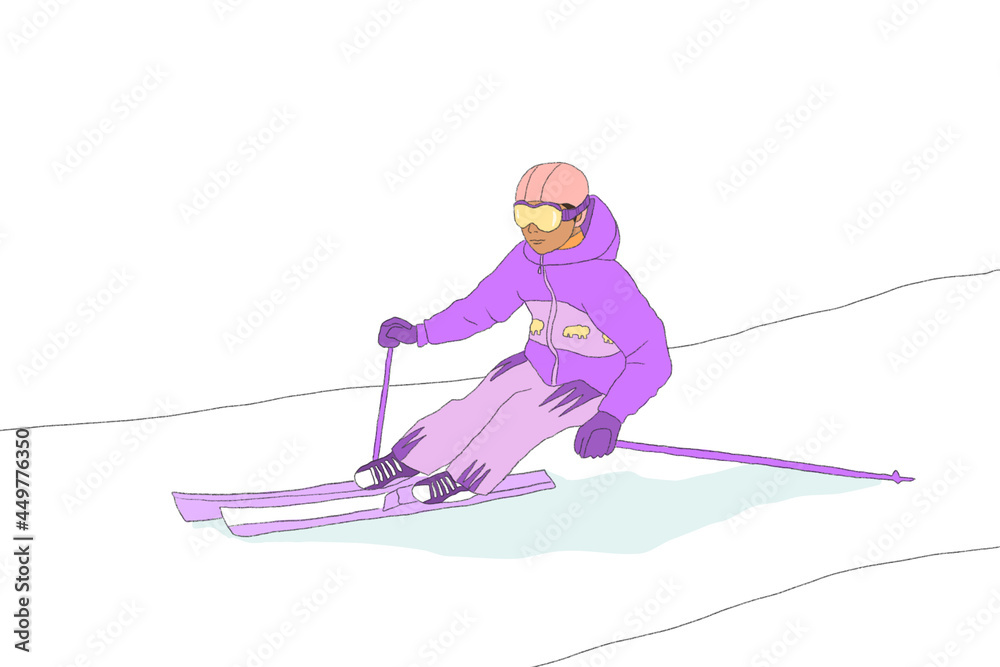 Man skiiing down the slope Man skiiing down the slope