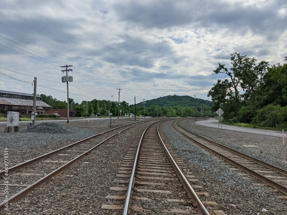 Rail tracks in of Hudson, NY - June 2021