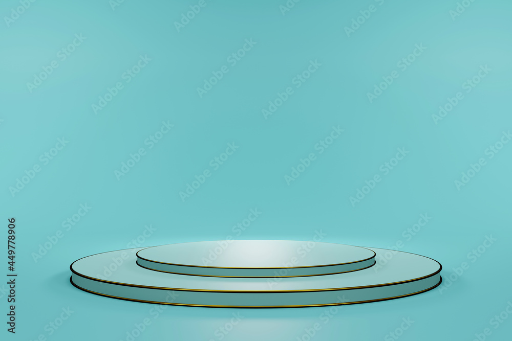 Podium, geometric round podium Background for product presentation in pastel colors, 3D rendering. Podium, geometric round podium Background for product presentation in pastel colors, 3D rendering.