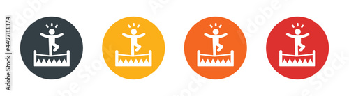 Dangerous, risky, fearless and brave icon vector illustration