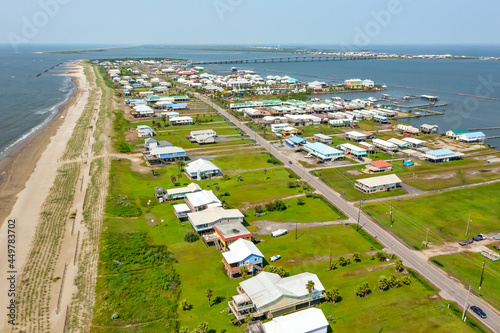 Aerial View of the Beach Camps and Houses