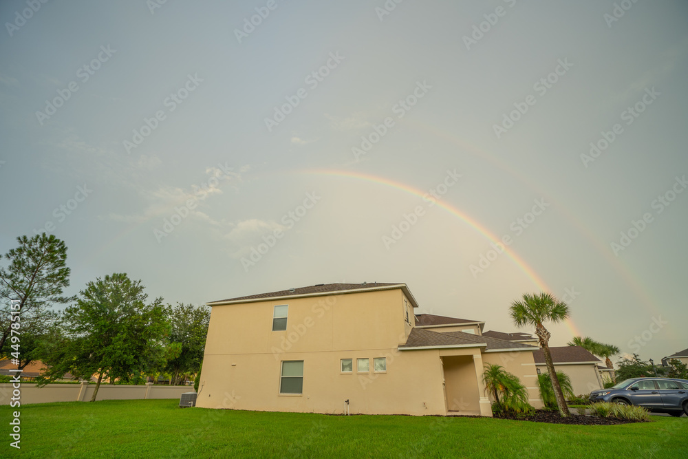 Beautiful double rainbow in summer Beautiful double rainbow in summer