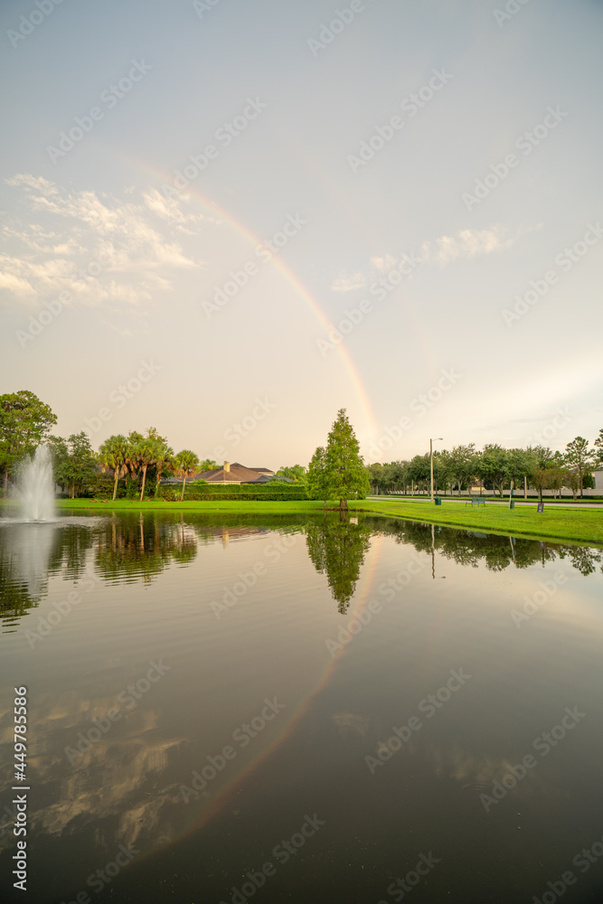 Beautiful double rainbow in summer Beautiful double rainbow in summer