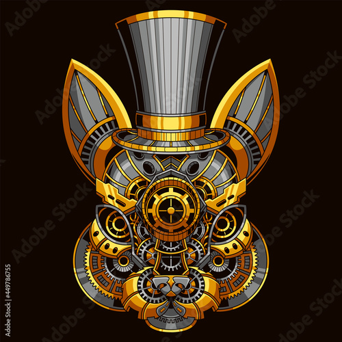 Rabbit Steampunk Illustration