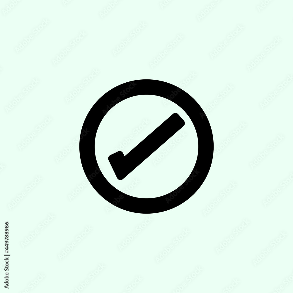 Check mark black line icons. Vector illustration. - Vector Check mark black line icons. Vector illustration. - Vector