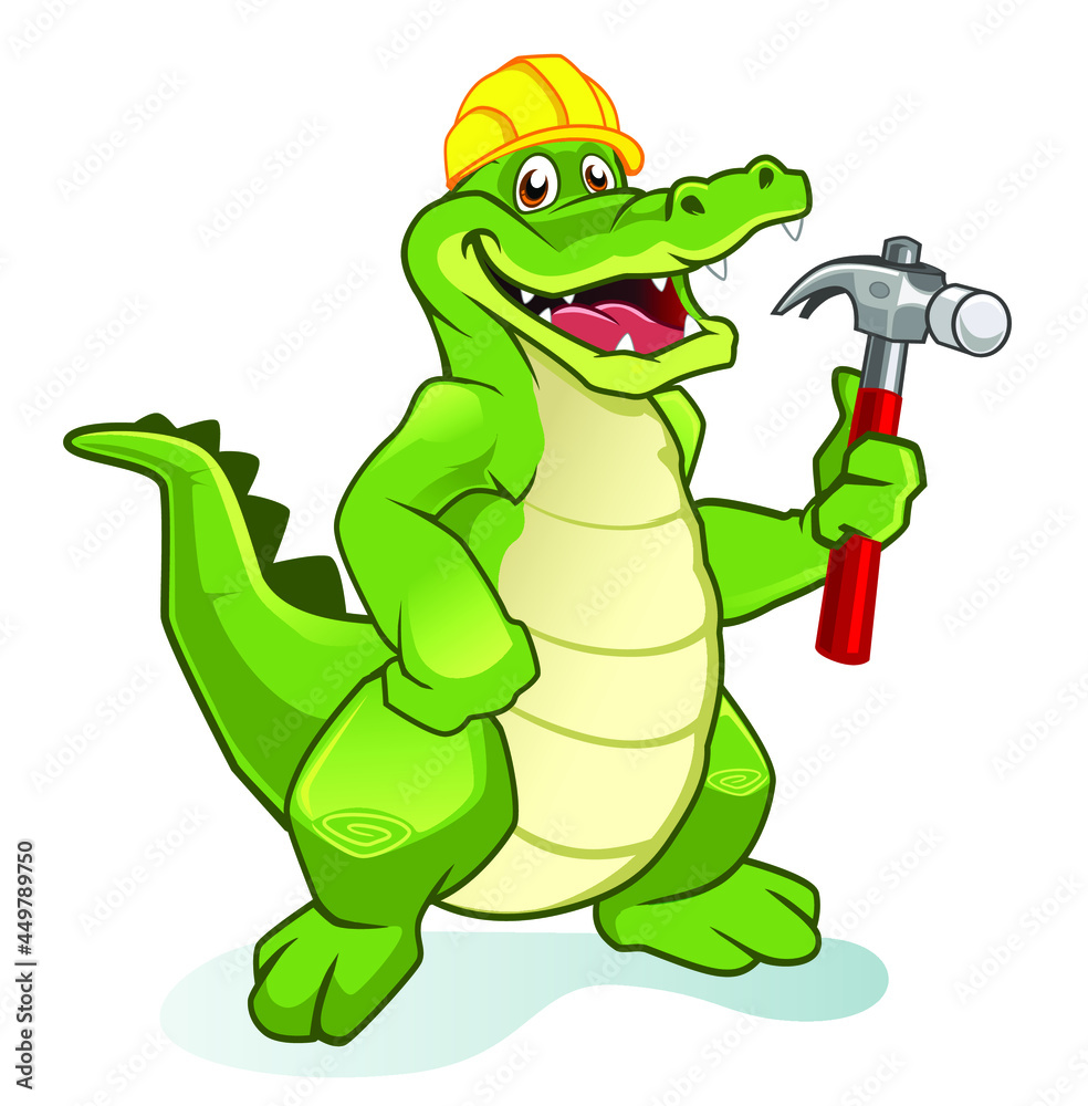 Fototapeta premium crocodile mascot cartoon in vector