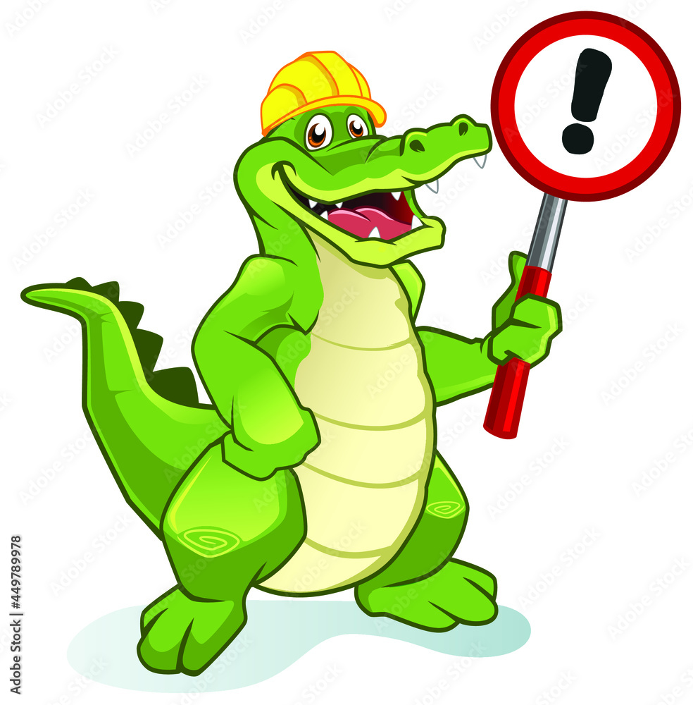 Fototapeta premium crocodile mascot cartoon in vector