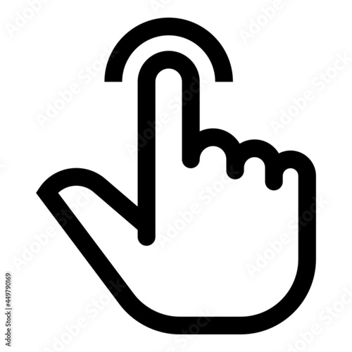Clicking icon on the white background.