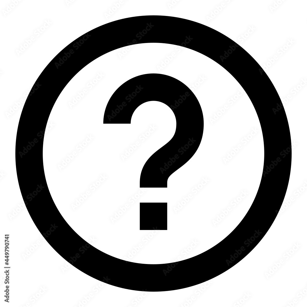 Question mark icon on the white background. Question mark icon on the white background.