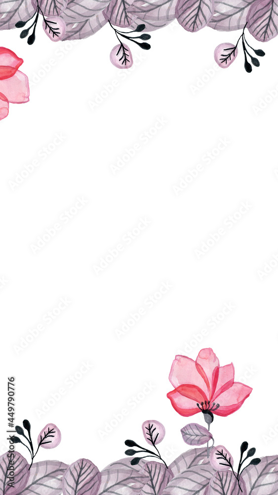 Vertical flower banners for social networks background for stories