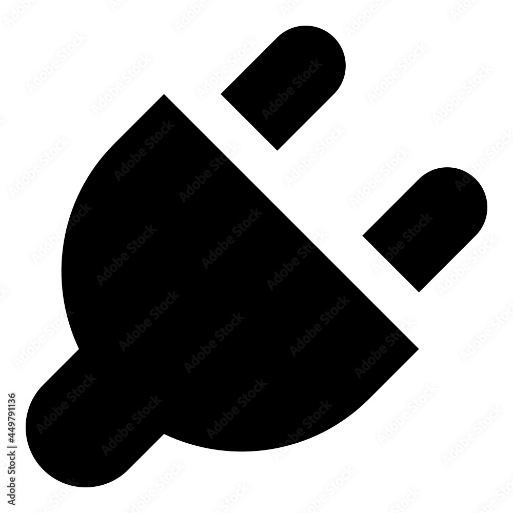 Plug icon on the white background. Plug icon on the white background.