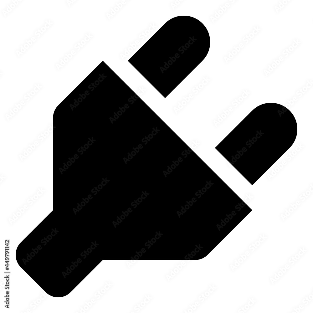 Plug icon on the white background. Plug icon on the white background.