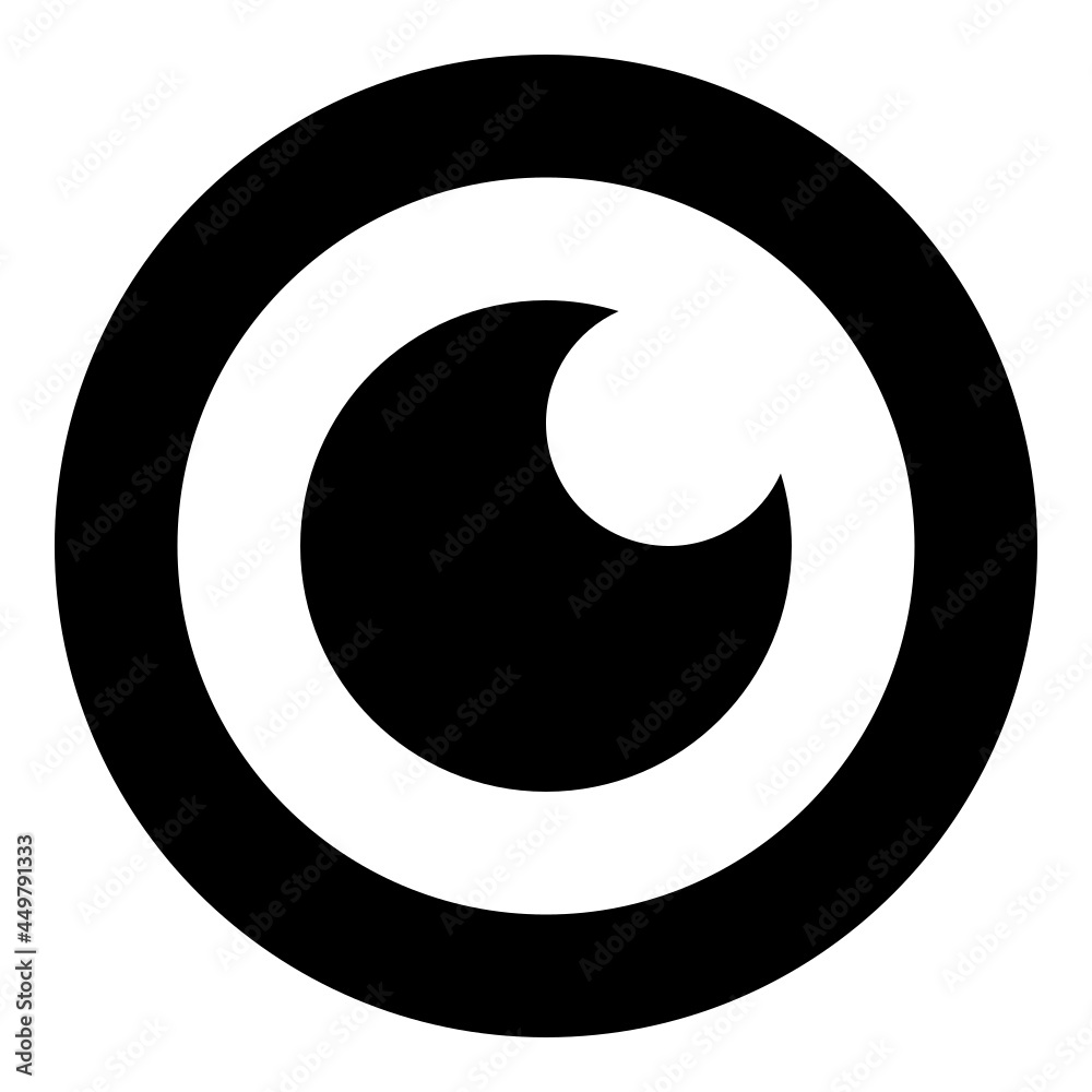 Eye icon on the white background. Eye icon on the white background.