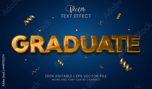 Graduate editable text effect style