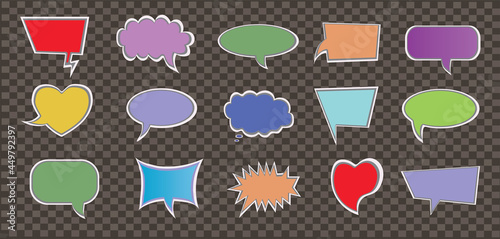 teks baloon with full colour background