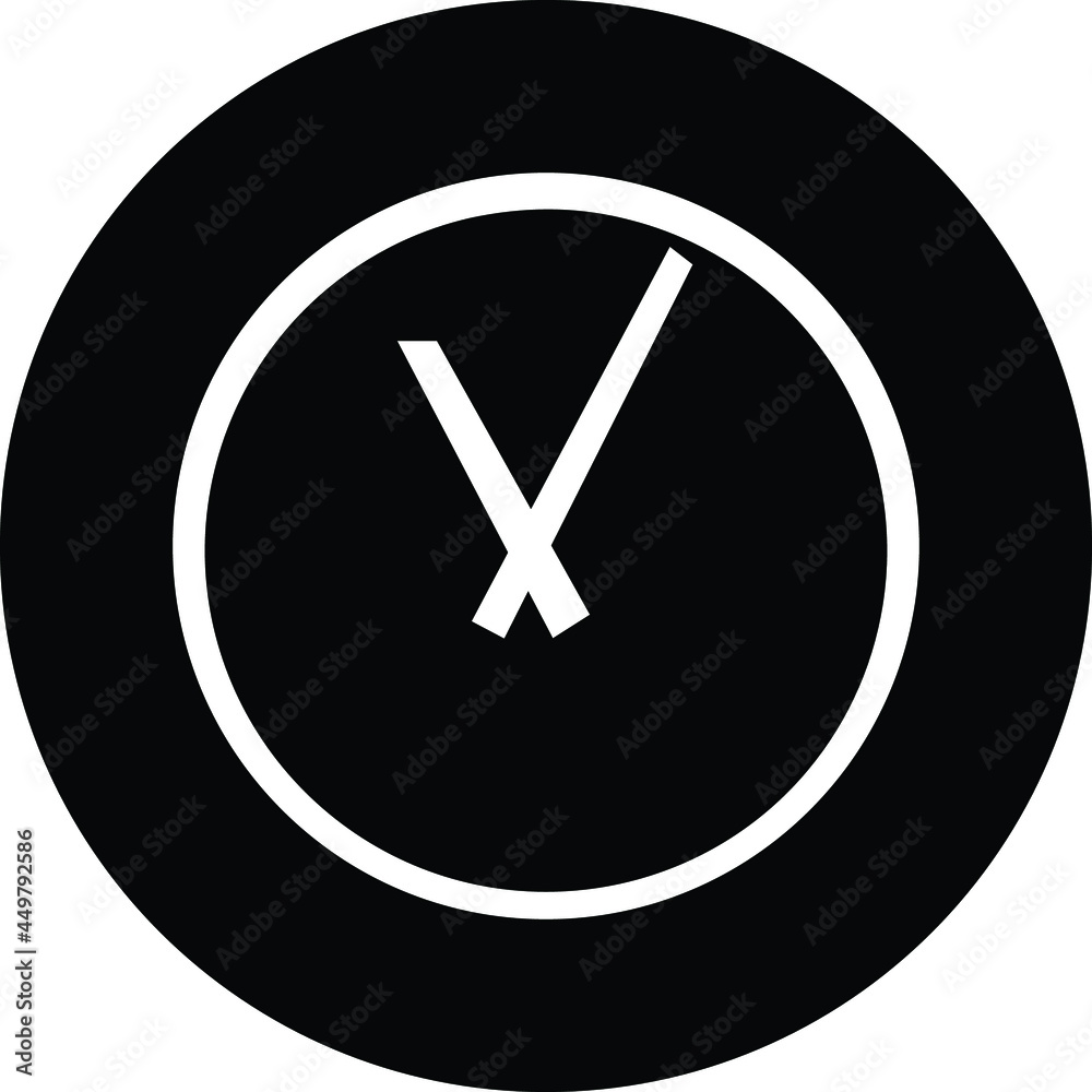 Clock line icon. Thin line sign for design logo. Black outline pictogram on white background Clock line icon. Thin line sign for design logo. Black outline pictogram on white background