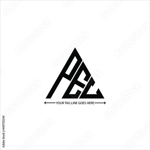 PEC letter logo creative design. PEC unique design