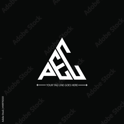 PEC letter logo creative design. PEC unique design