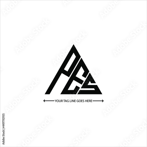 PES letter logo creative design. PES unique design