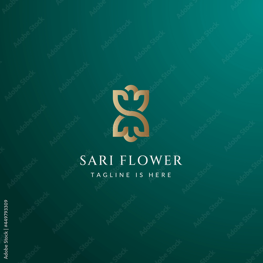 Obraz premium Letter S Flower Logo