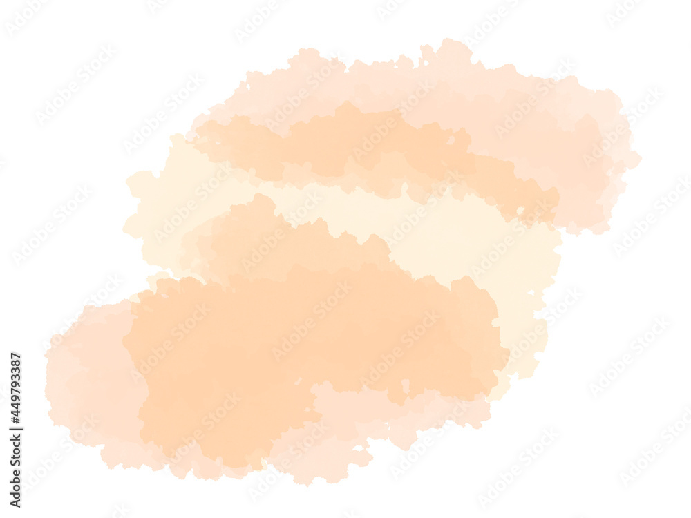 Fototapeta premium シンプルなオレンジの水彩背景