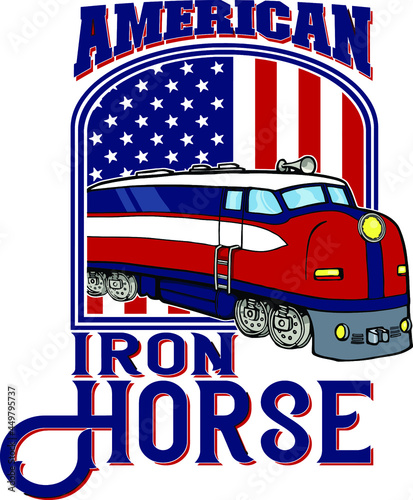 american 1950s iron horse | diesel train