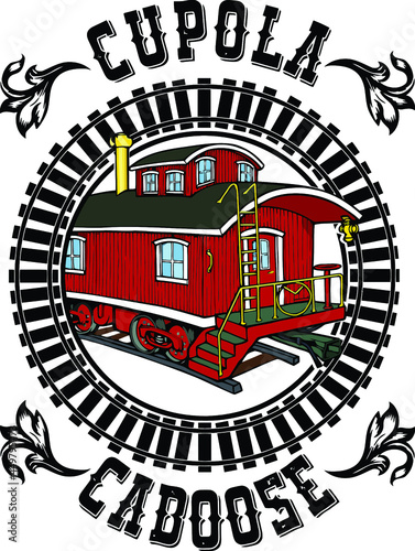 classic wooden cupola caboose