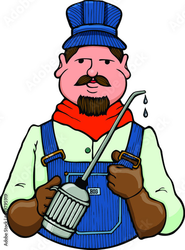train engineer with oil can 