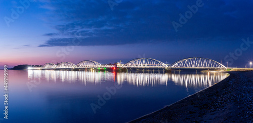 Iron Bridge Vildsund Denmark sunrise