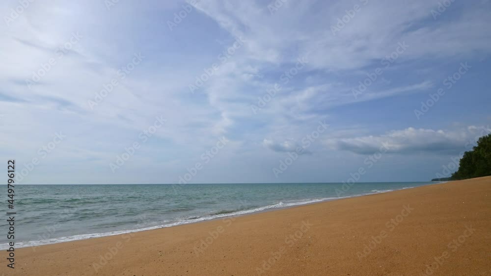 Tropical beautiful landscape of sea ocean around sand with white cloud blue sky for nature background
Tropical beautiful landscape of sea ocean around sand with white cloud blue sky for nature background