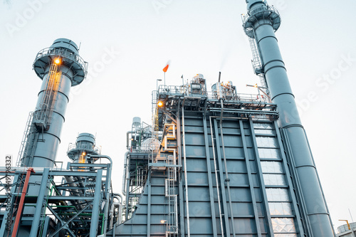 Industrial zone,The equipment of oil refining,Close-up of industrial pipelines of an oil-refinery plant,Detail of oil pipeline with valves in large oil refinery.