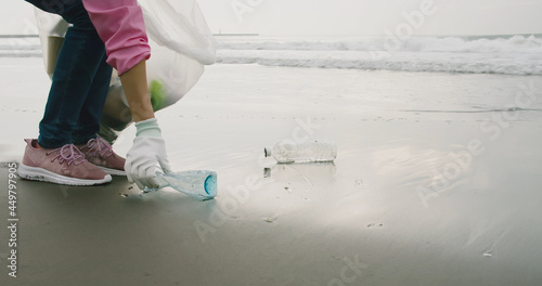 Volunteer Keep Clean On Beach