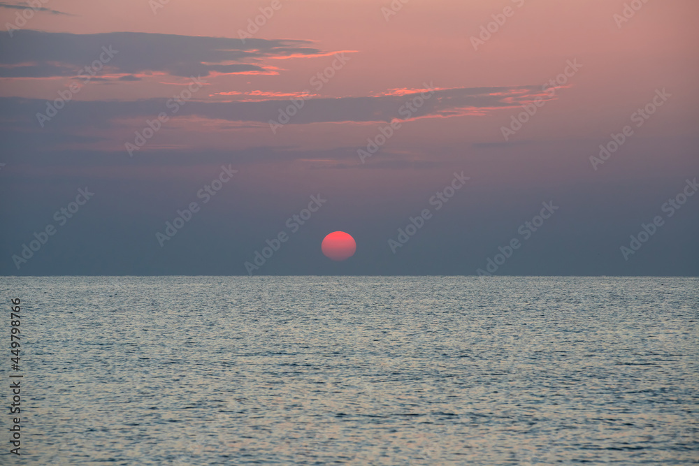 A sunrise seen from the beach of the Black Sea A sunrise seen from the beach of the Black Sea
