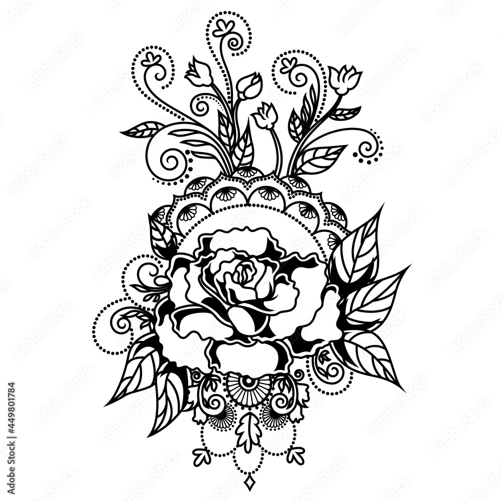 Rose Mandala Lineal Style Rose Mandala Lineal Style