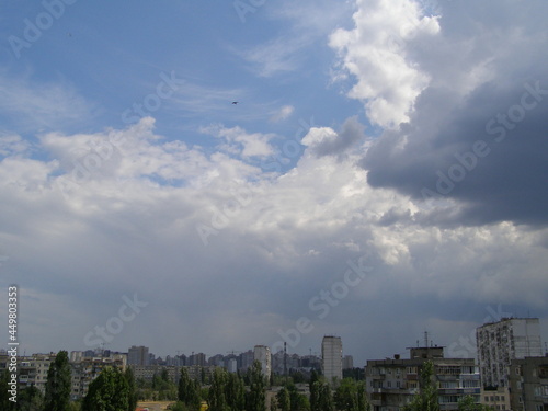 Beautiful sky in summer in Kiev, Ukraine