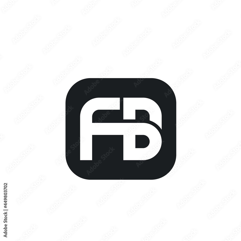 FB letter icon vector design concept design FB letter icon vector design concept design