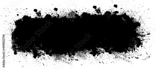 Grunge urban background. Vector. Textured banner . Overlay distress shape . Simply place texture over any object to create grungy effect . Abstract,splattered , dirty,poster for your design. 