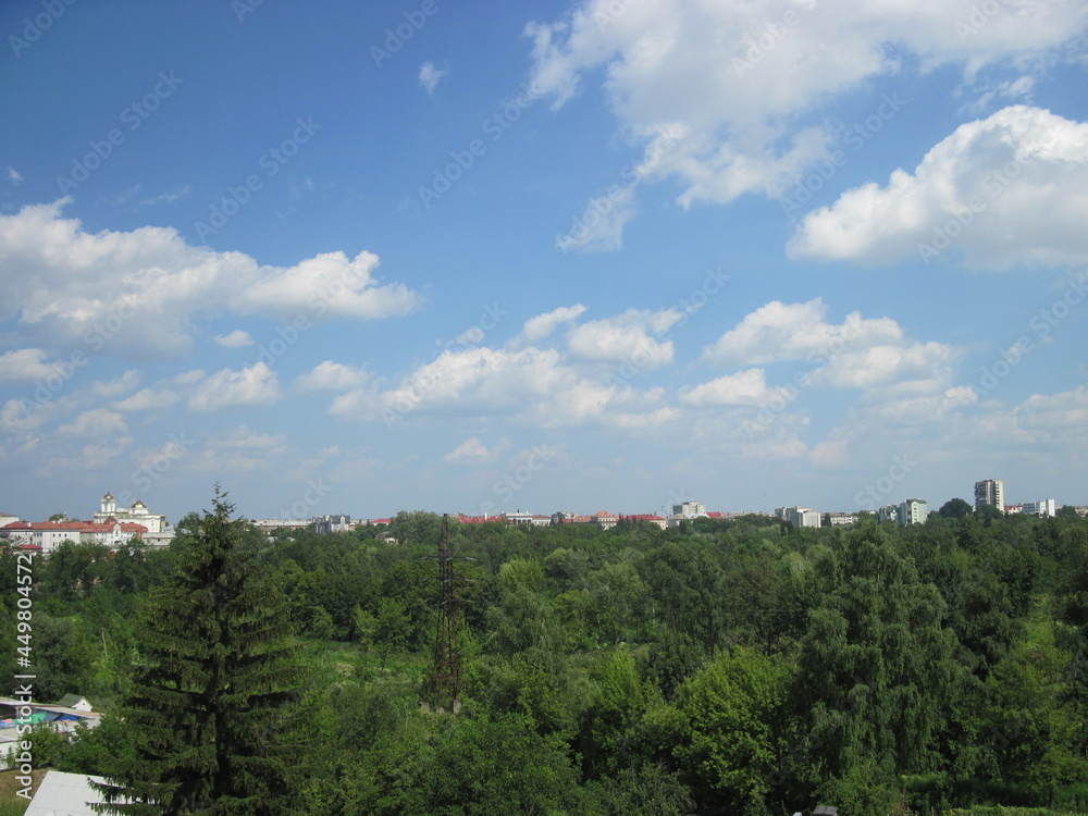 Beautiful sky in summer in Kiev, Ukraine
