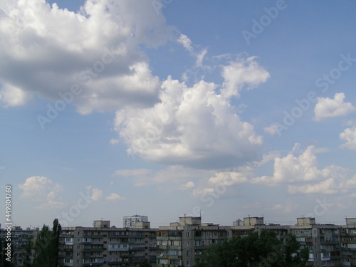 Beautiful sky in summer in Kiev, Ukraine