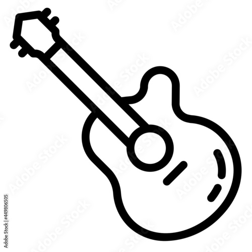 guitar line icon