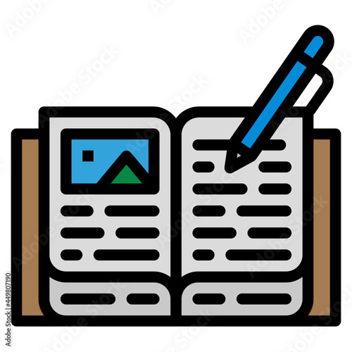 diary line icon