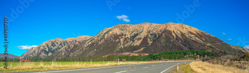 Beautiful scenery of State Highway 73 of NZ route from Sheffield to Arthur's pass National Park , South Island of New Zealand.