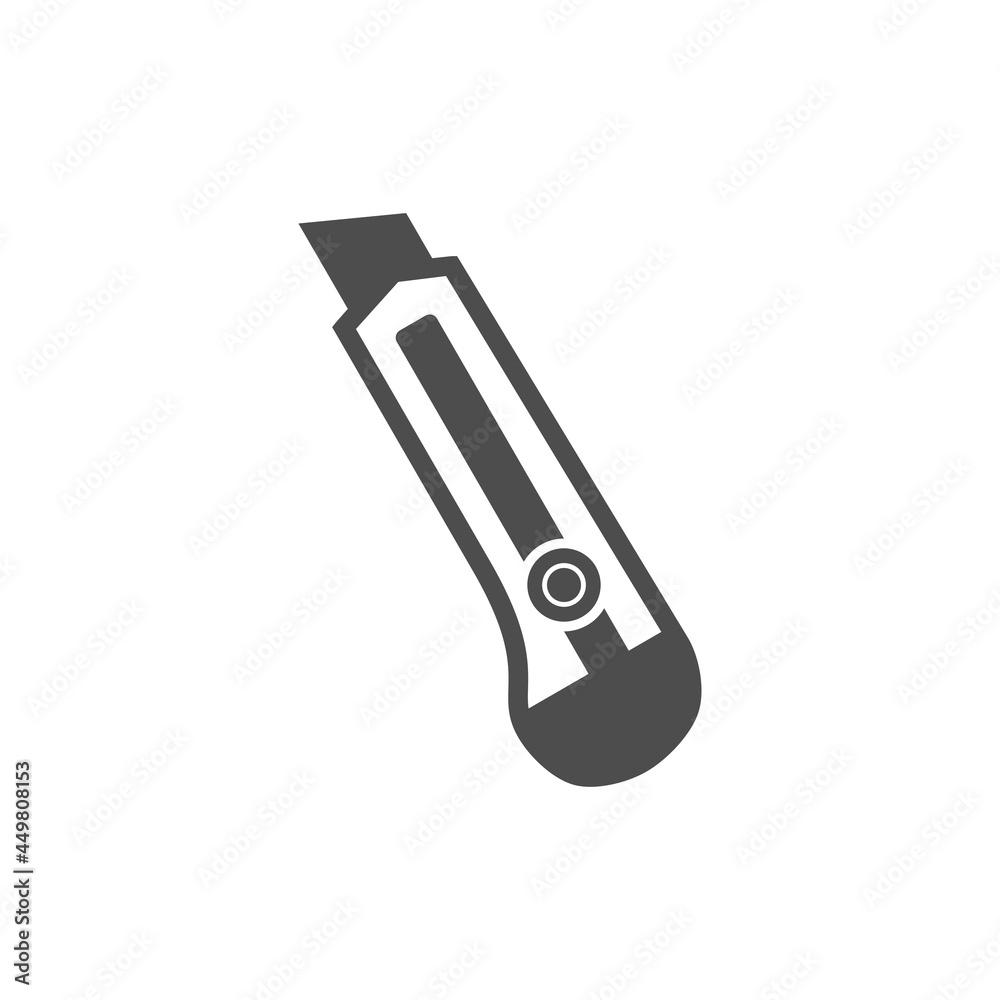 Knife, construction, repair and building mechanic and electric tool vector icon