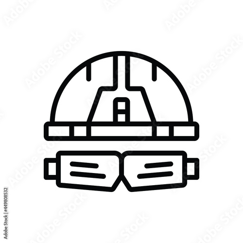 Black line icon for safely