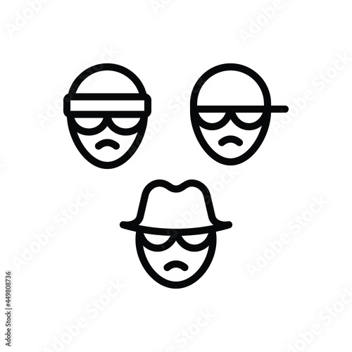 Black line icon for gang