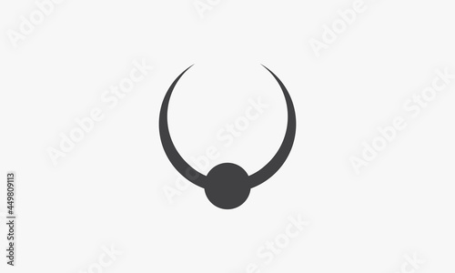 abstract antler icon isolated on white background.