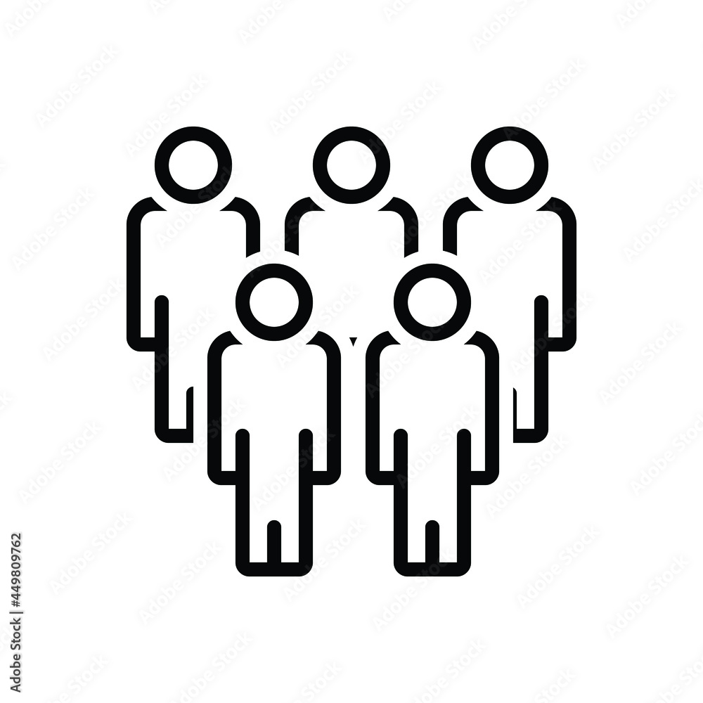 Black line icon for we us Black line icon for we us