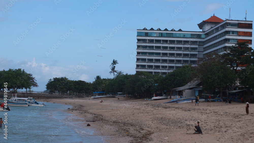 beach with white sand is really beautiful. Located in Sanur, Bali beach with white sand is really beautiful. Located in Sanur, Bali